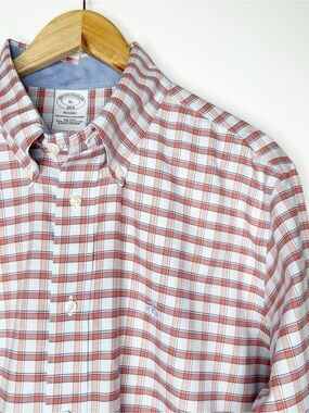 Brooks Brothers Regent Non-Iron Supima Cotton Plaid Dress Shirt XL